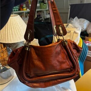 Chloe Rich Brown Leather Shoulder Bag
